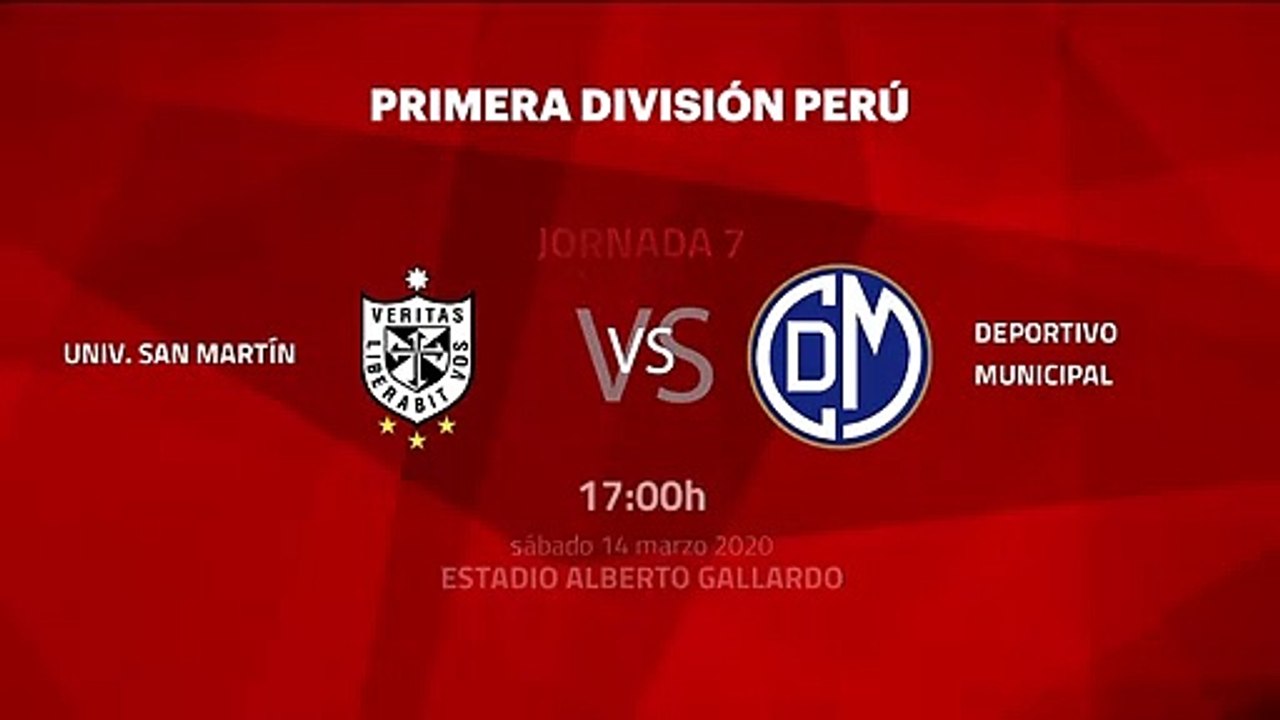 Previa partido entre Univ. San Martín y Deportivo Municipal Jornada 7 Perú - Liga 1 Apertura