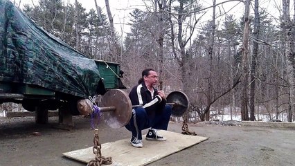 Zercher Squats 227lb+40lb Chains