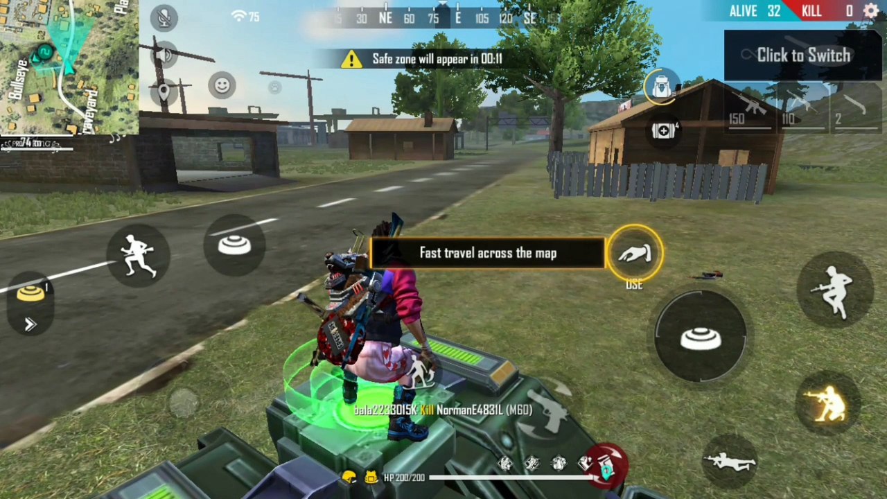 Best place for plant landmine in freefire game ( by PRO KING GAMING)