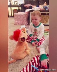 Cute Baby's Reaction To Toys