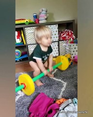 Cute Babies Doing Exercise So Funny