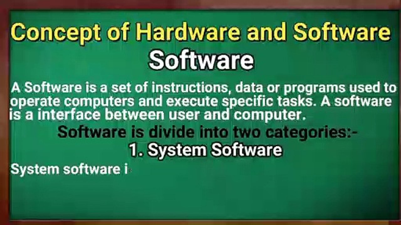 Hardware & Software || Chapter 1.8 || Computer  || in #Hindi