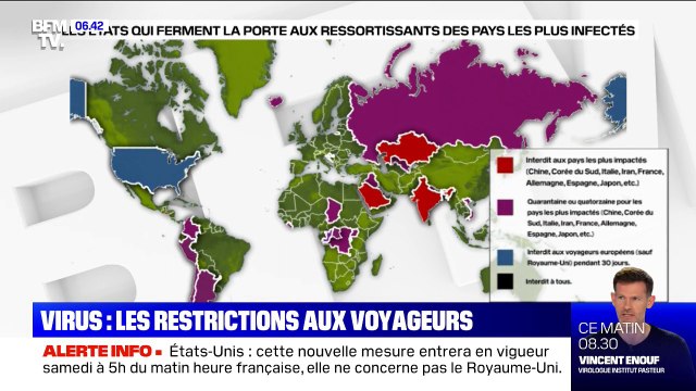 Coronavirus: quels pays ont pris des restrictions à leurs frontières ?