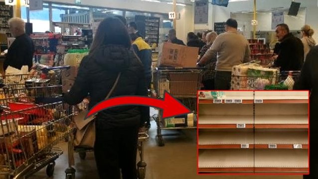 Koronavirüs sonrası vatandaş soluğu marketlerde aldı! Ürün stoğu yapmak isteyenler rafları boşalttı
