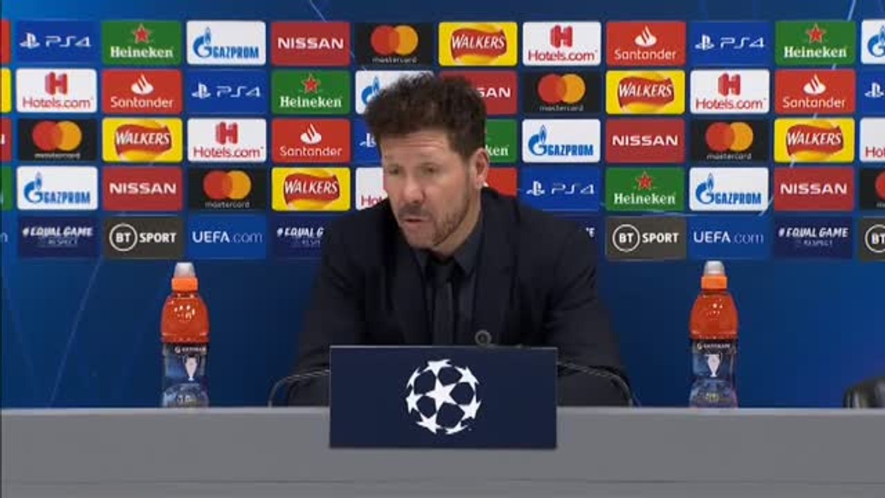 Simeone: "Este partido quedará para la historia de los aficionados del Atlético de Madrid"