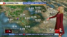 Scattered showers and isolated thunderstorms are possible Thursday in Kern County