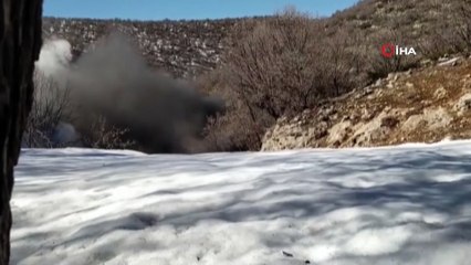 Siirt'te Kapan-7 Garisa operasyonunda teröristlere ait 17 mağara imha edildi