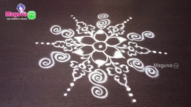 Freehand Rangoli Designs | Easy Freehand kolam Design | Simple Rangoli without Dots | Maguva TV