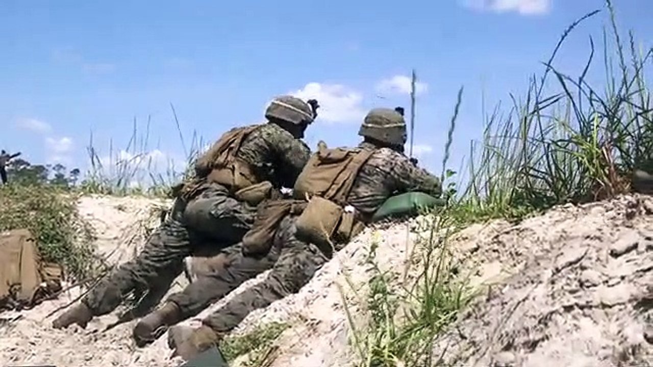 U.S. Marines conduct a Company-Attack During a Marine Corps Combat Readiness Evaluation (MCCRE)