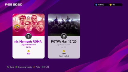 eFootball PES2020 - Detalhes da atualização semanal 12.03.2020, lendas da Roma e destaques da semana