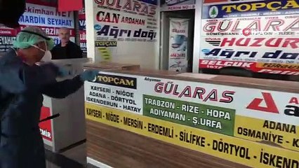 Sivas Otogarı'nda korona virüs önlemi