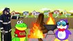 Ryan Pretend Play learning Fire Safety from Firefighters with Gus the Gummy Gator!