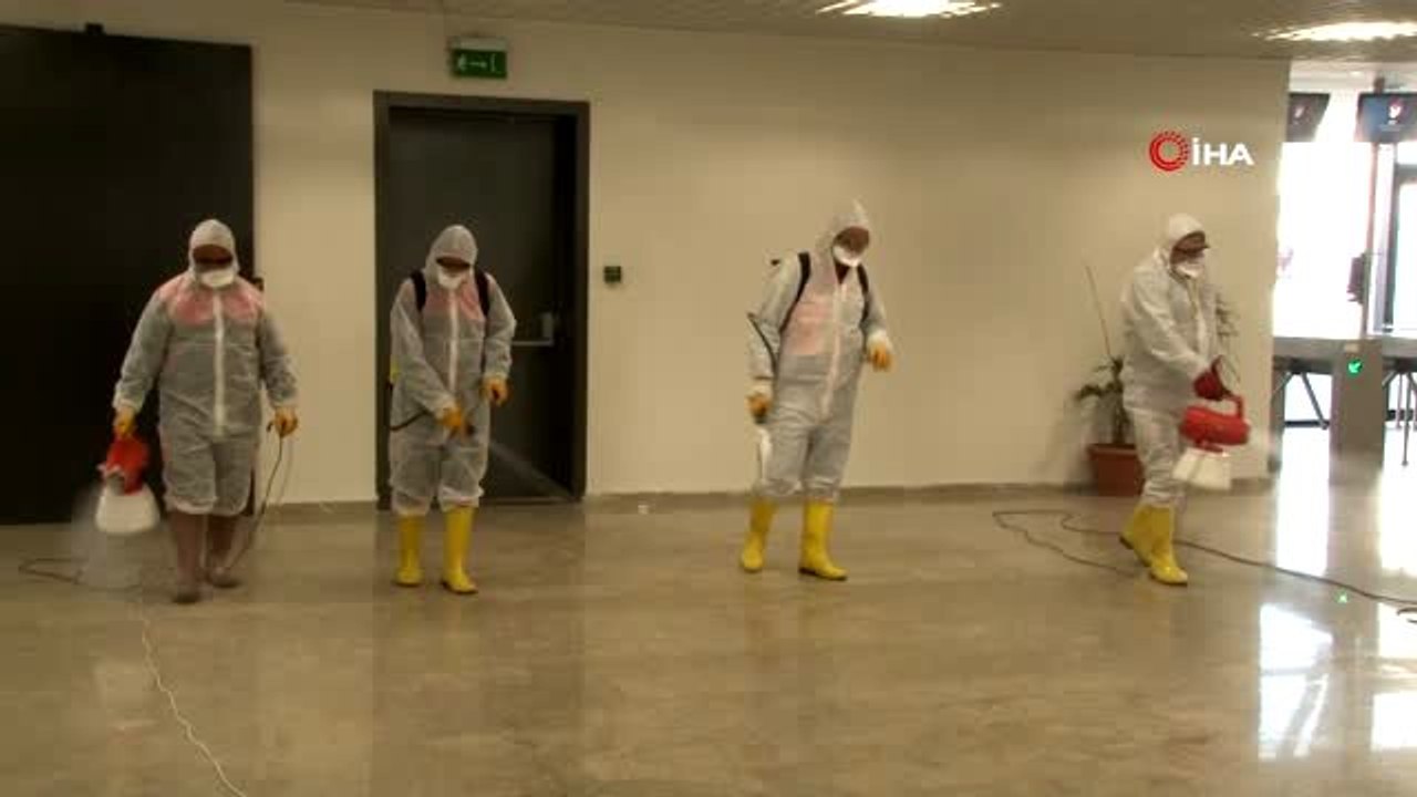 MKE Ankaragücü-Çaykur Rizespor maçı öncesi Eryaman Stadyumunda koronavirüs önlemi