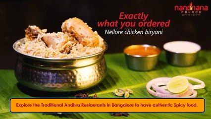 explore traditional andhra Restaurants in bangalore