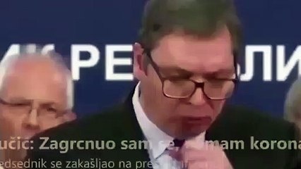 Korona açıklaması yaparken öksürük krizine girdi