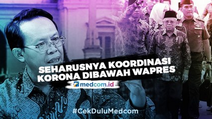 Koordinasi Penanggulangan Korona Seharusnya Dibawah Wapres