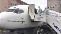 Okul bahçesindeki yolcu uçağı dezenfekte edildi