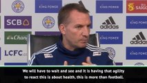 Rodgers confirms three Leicester players have shown coronavirus symptoms