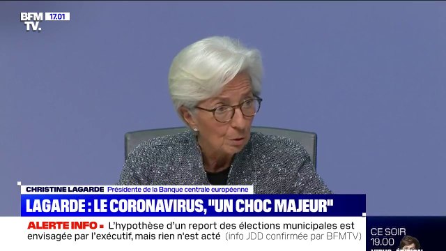 Christine Lagarde: La propagation du coronavirus a été un choc majeur pour les perspectives de croissance