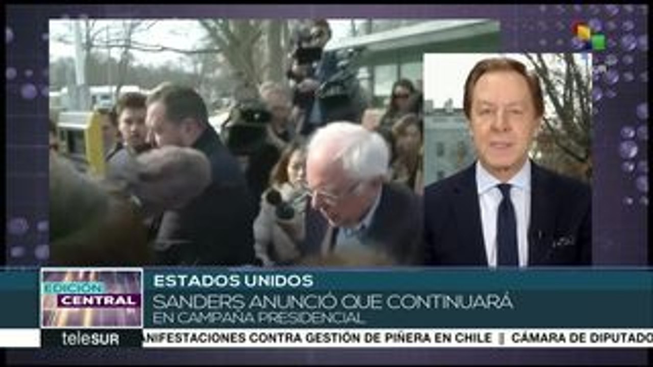 Sanders anuncia que no abandona campaña presidencial en EE.UU.