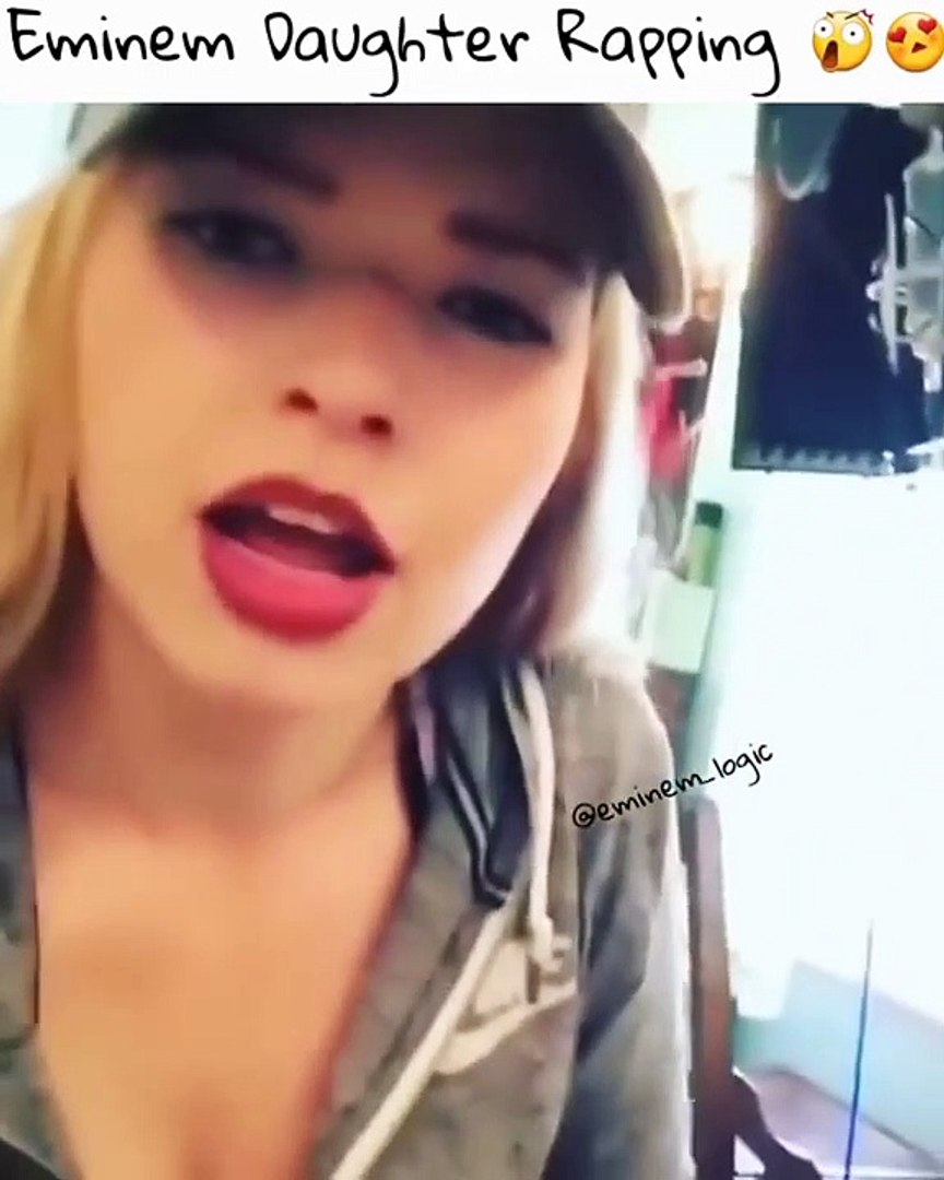 ⁣Eminem Daughter rapping