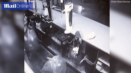 Il vient dérober la caisse du bar et se rend compte qu'il connait la serveuse... Gros calin pour s'excuser
