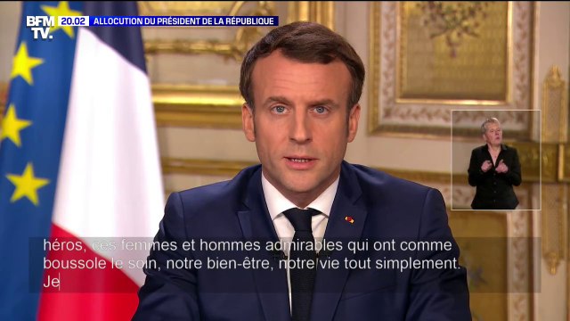 Coronavirus: Emmanuel Macron salue les héros en blouse blanche