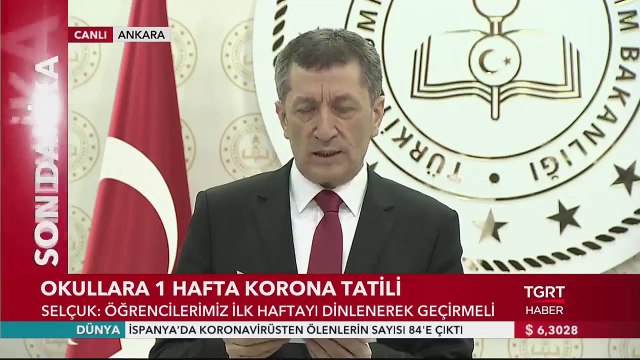 Milli Eğitim Bakanı Selçuk'tan 'Okullara Korona Tatili ve Uzaktan Eğitim' Açıklaması