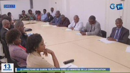 Le directoire de Gabon télévision au cabinet de travail du ministre d’Etat, ministre de la communication