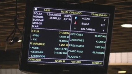 Se desploma la Bolsa de Buenos Aires