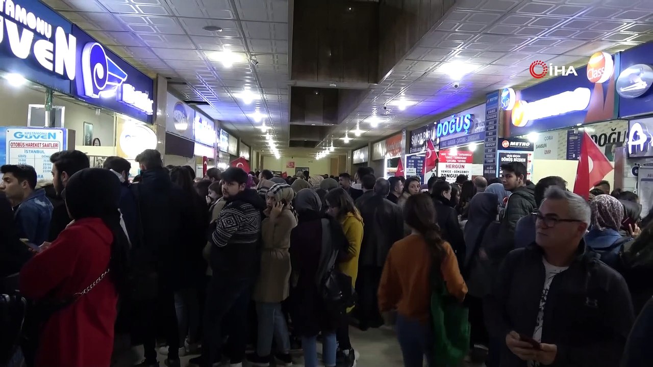 Şehirlerarası Otobüs Terminali, yolcularla doldu