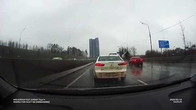Metal Pipe Launched from Highway Smashes Through Windshield