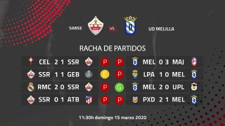 Previa partido entre Sanse y UD Melilla Jornada 29 Segunda División B