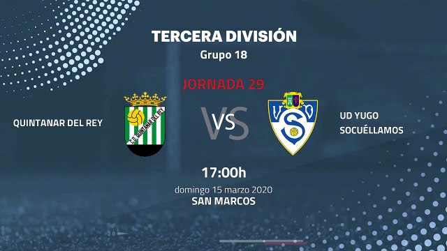 Previa partido entre Quintanar del Rey y UD Yugo Socuéllamos Jornada 29 Tercera División