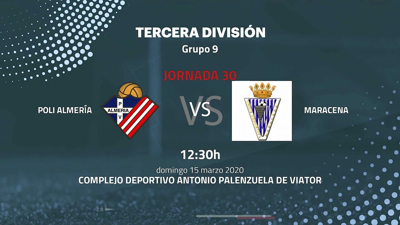 Previa partido entre Poli Almería y Maracena Jornada 30 Tercera División