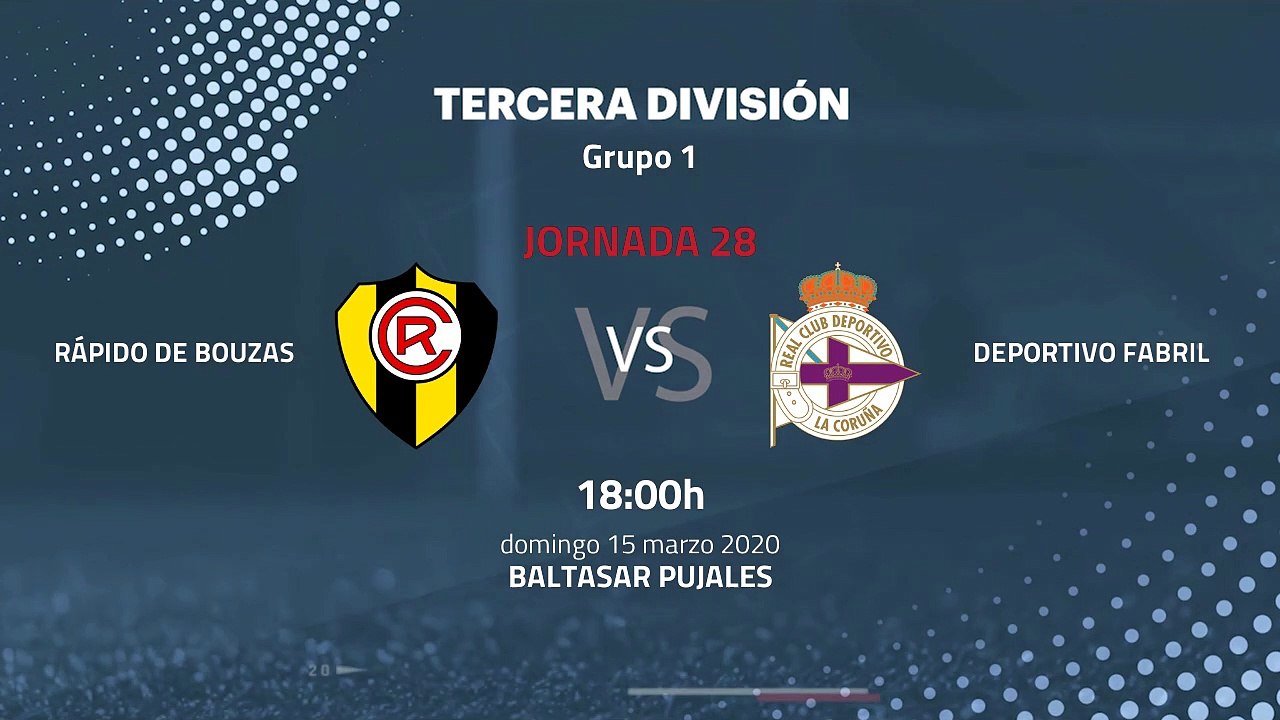 Previa partido entre Rápido de Bouzas y Deportivo Fabril Jornada 28 Tercera División