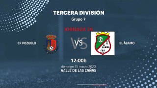 Previa partido entre CF Pozuelo y El Álamo Jornada 29 Tercera División