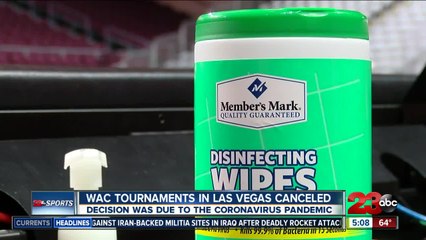 WAC Tournaments Canceled