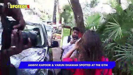 Janhvi Kapoor & Varun Dhawan spotted at the gym