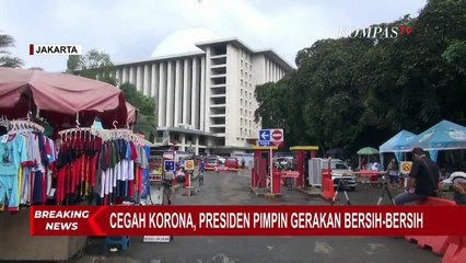 Cegah Corona, Jokowi Pimpin Langsung Proses Sterilisasi Masjid Istiqlal