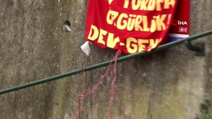 Sarıyer'de hareketli anlar: Şüpheli pankart polisi harekete geçirdi