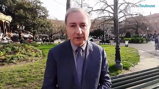 Jean-Luc Moudenc, candidat de la liste Aimer Toulouse aux Municipales à Toulouse