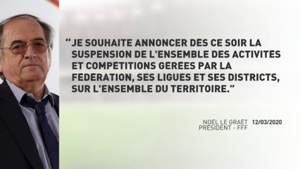 La FFF suspend ses activités et ses compétitions