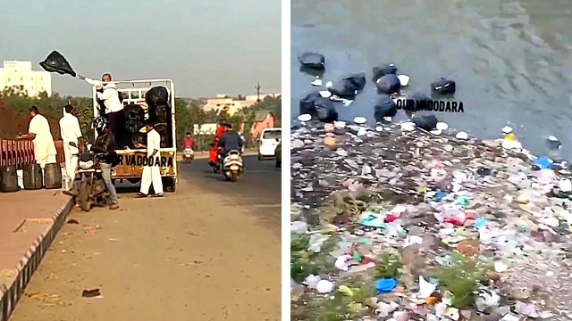 Des poubelles directement dans la rivière
