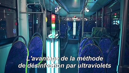 Désinfection aux ultraviolets pour des bus à Shanghai
