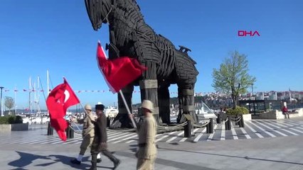 ÇANAKKALE Şehitler için yürüyen gazi torunu, Çanakkale'ye ulaştı
