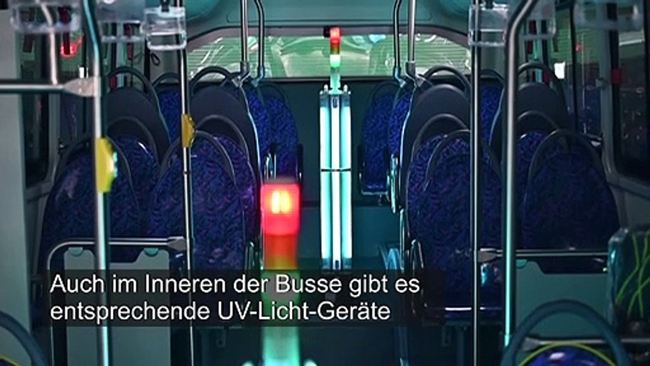 Shanghai desinfiziert Busse mit UV-Licht