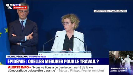 "Toute personne, tout salarié en chômage partiel (..) aura au moins 84% de son salaire net" annonce Muriel Pénicaud