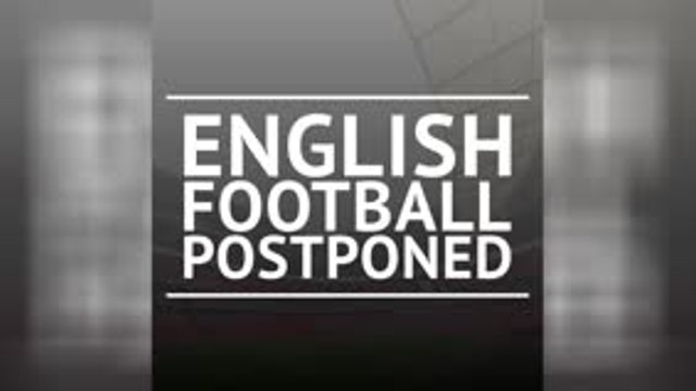 BREAKING NEWS - English football suspended for three weeks