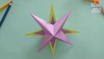 HOW TO MAKE ROOM DECORATION PAPER STAR AT HOME  | DIY | ORIGAMI STAR | HOME DECOR IDEA | PAPER CRAFT